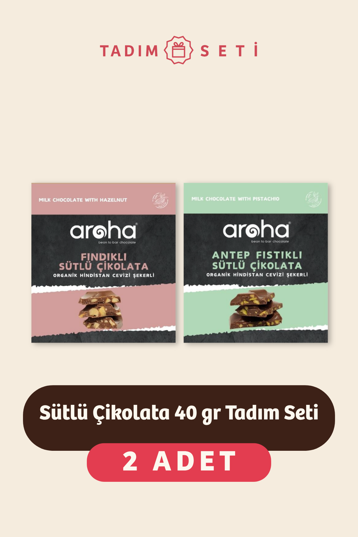 Sütlü Çikolata Tadım Seti 2 x 40 g