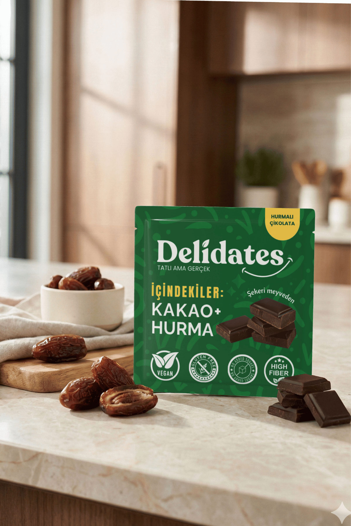 Delidates Hurmalı Bitter Çikolata