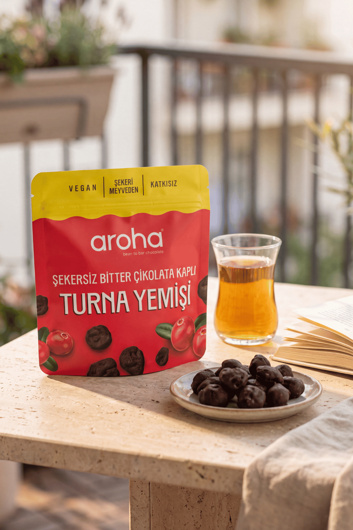 Şekersiz Bitter Çikolata Kaplı Turna Yemişi - 50 gr