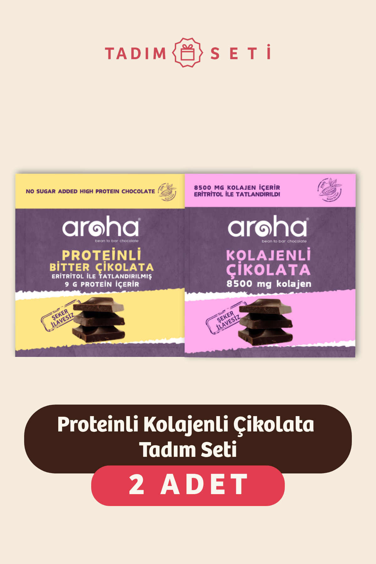 Proteinli Kolajenli Çikolata Tadım Seti