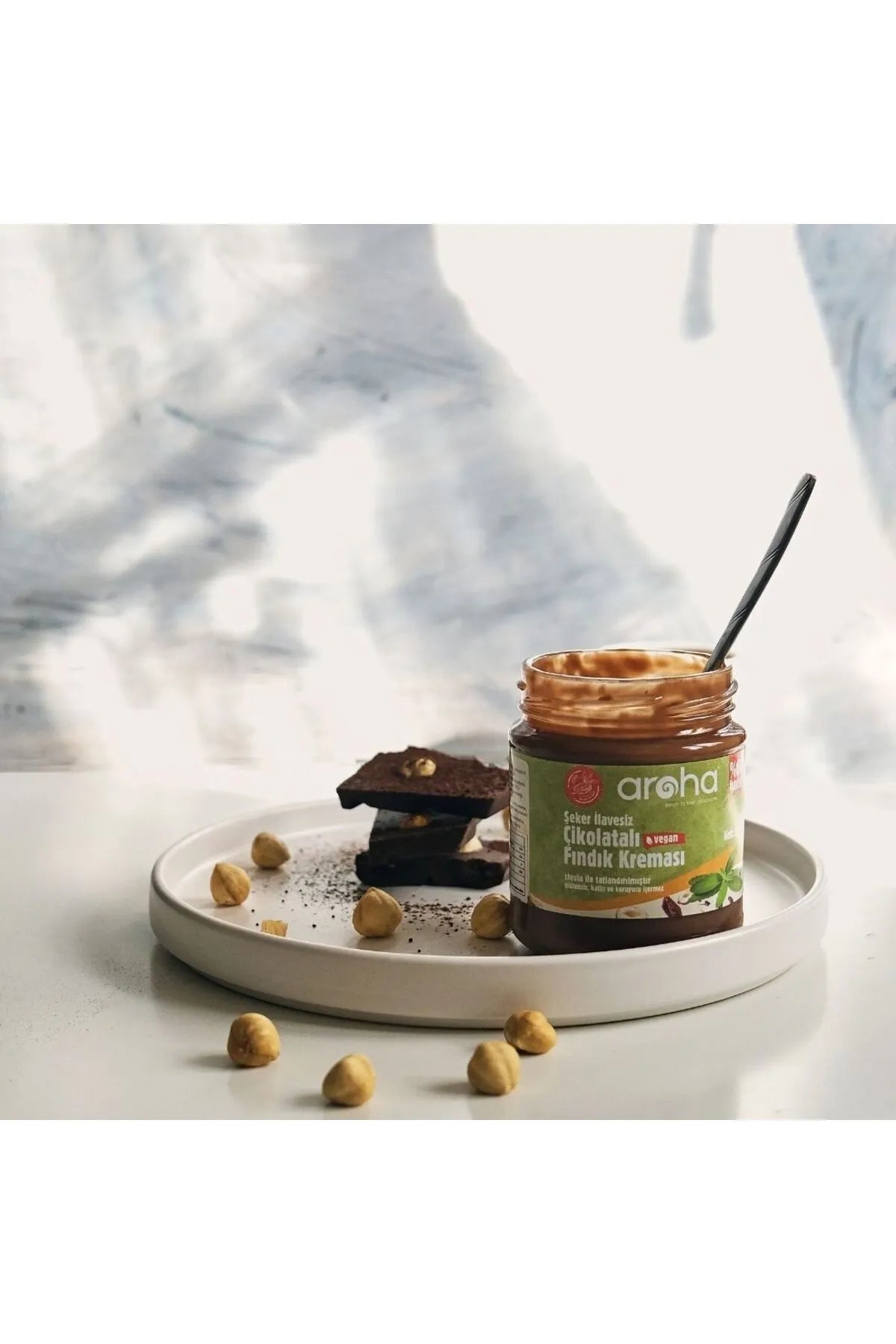Çikolatalı Fındık Kreması %72 Fındık (Stevia ile tatlandırılmıştır) - Şeker İlavesiz - 180 g