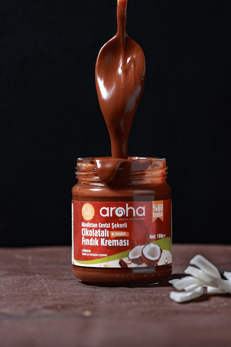 Hindistan Cevizi Şekerli Çikolatalı Fındık Kreması %72 Fındık - 180 g