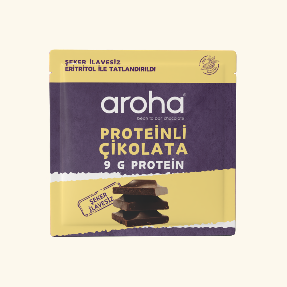 Proteinli Şeker İlavesiz Çikolata 40 g | Aroha