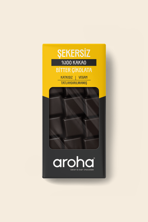 %100 Kakao Şekersiz Bitter Çikolata 80 g