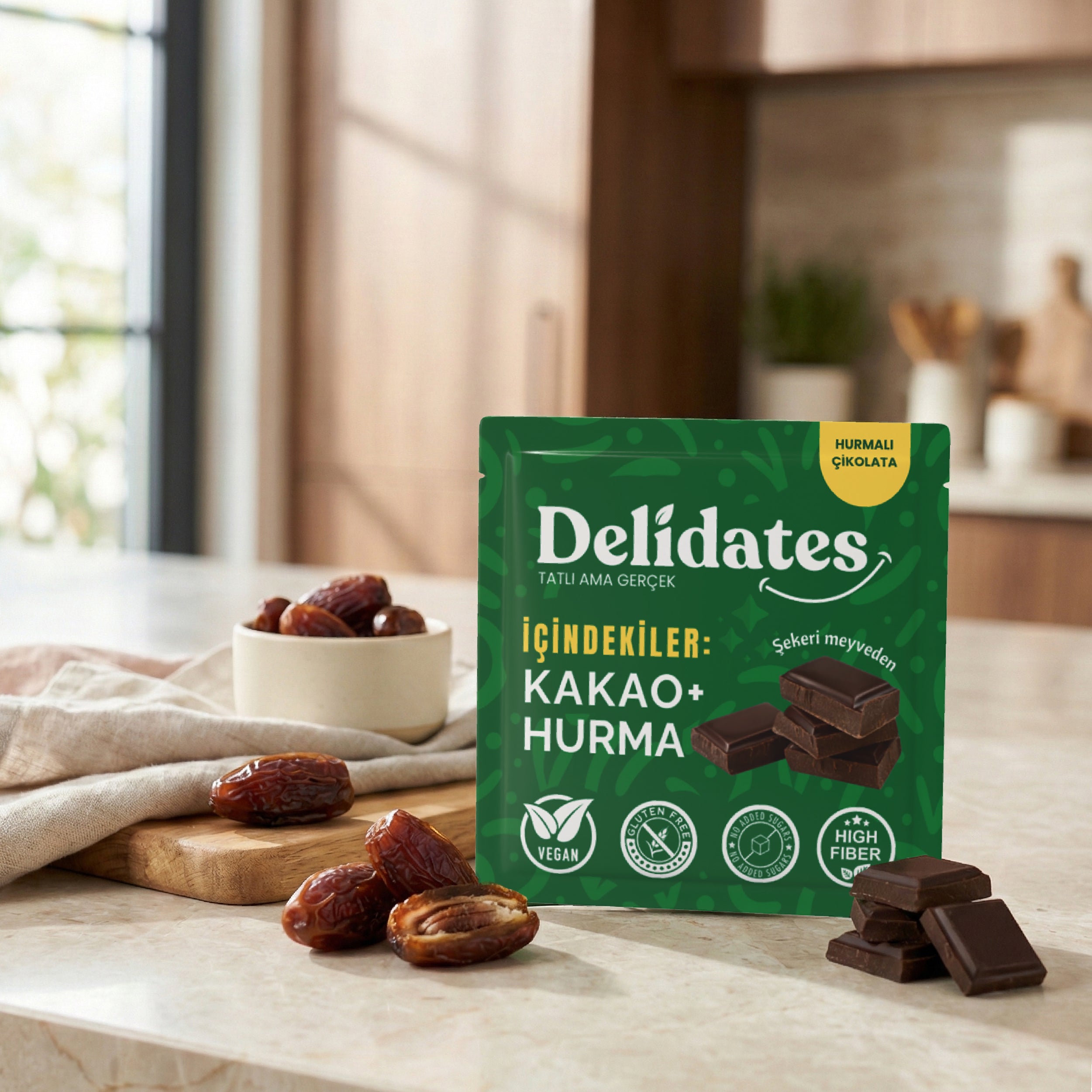 Delidates Hurmalı Bitter Çikolata