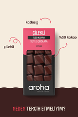 % 50 Kakao Çilekli Sütlü Çikolata 85 g görsel 5