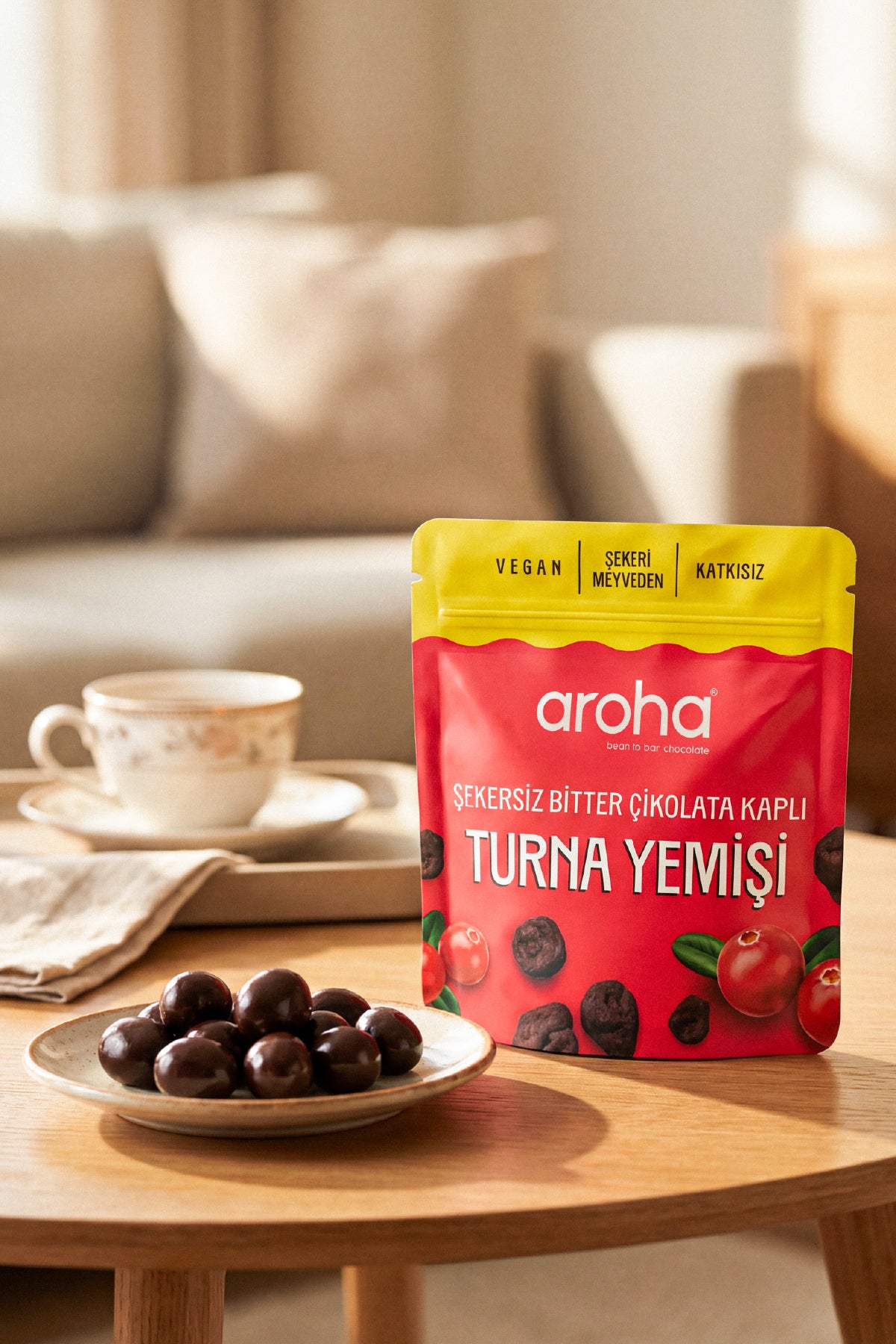 Şekersiz Bitter Çikolata Kaplı Turna Yemişi - 50 gr