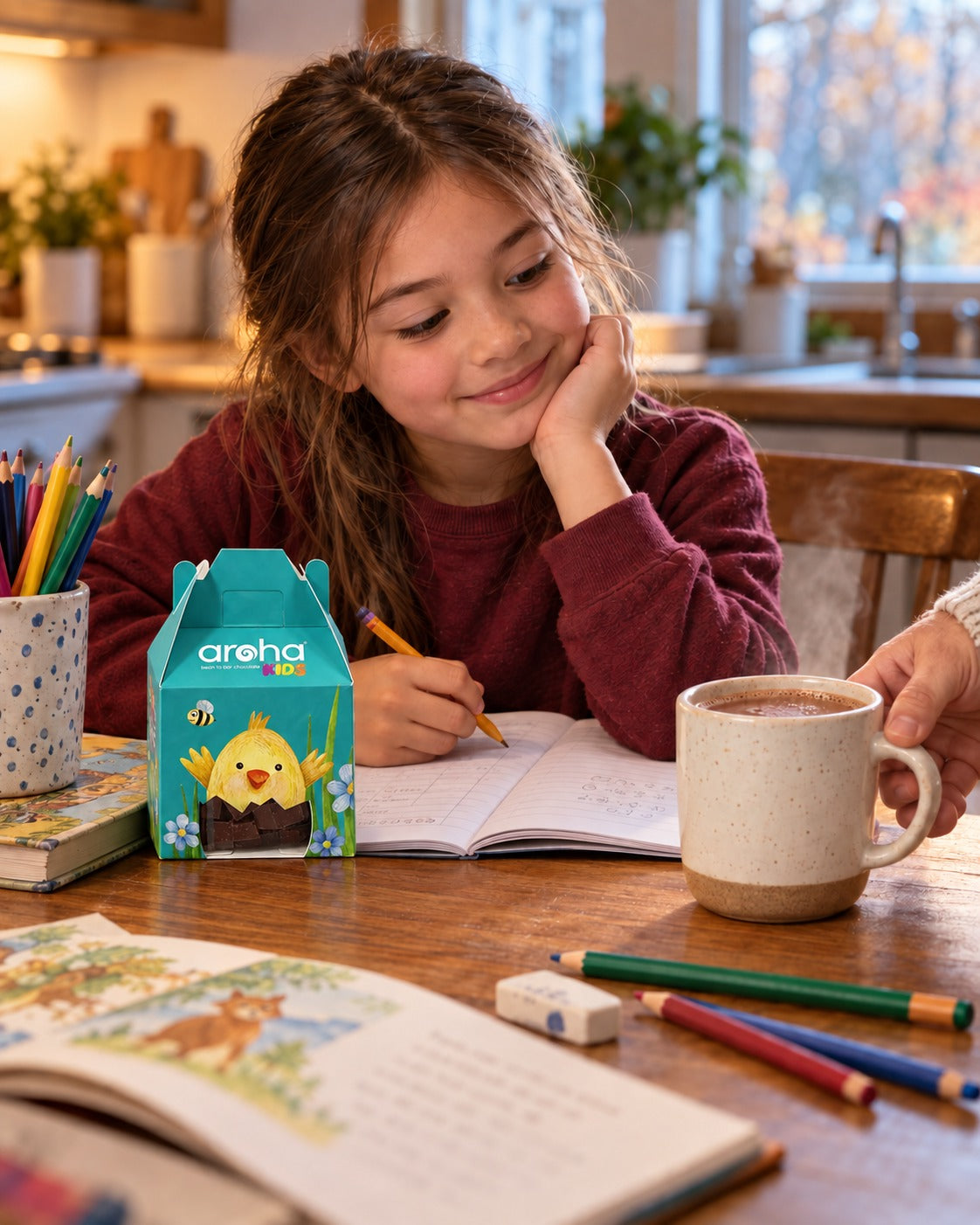 Aroha Kids Sütlü Sıcak Çikolata - Organik Hindistan Cevizi Şekerli-150 Gr