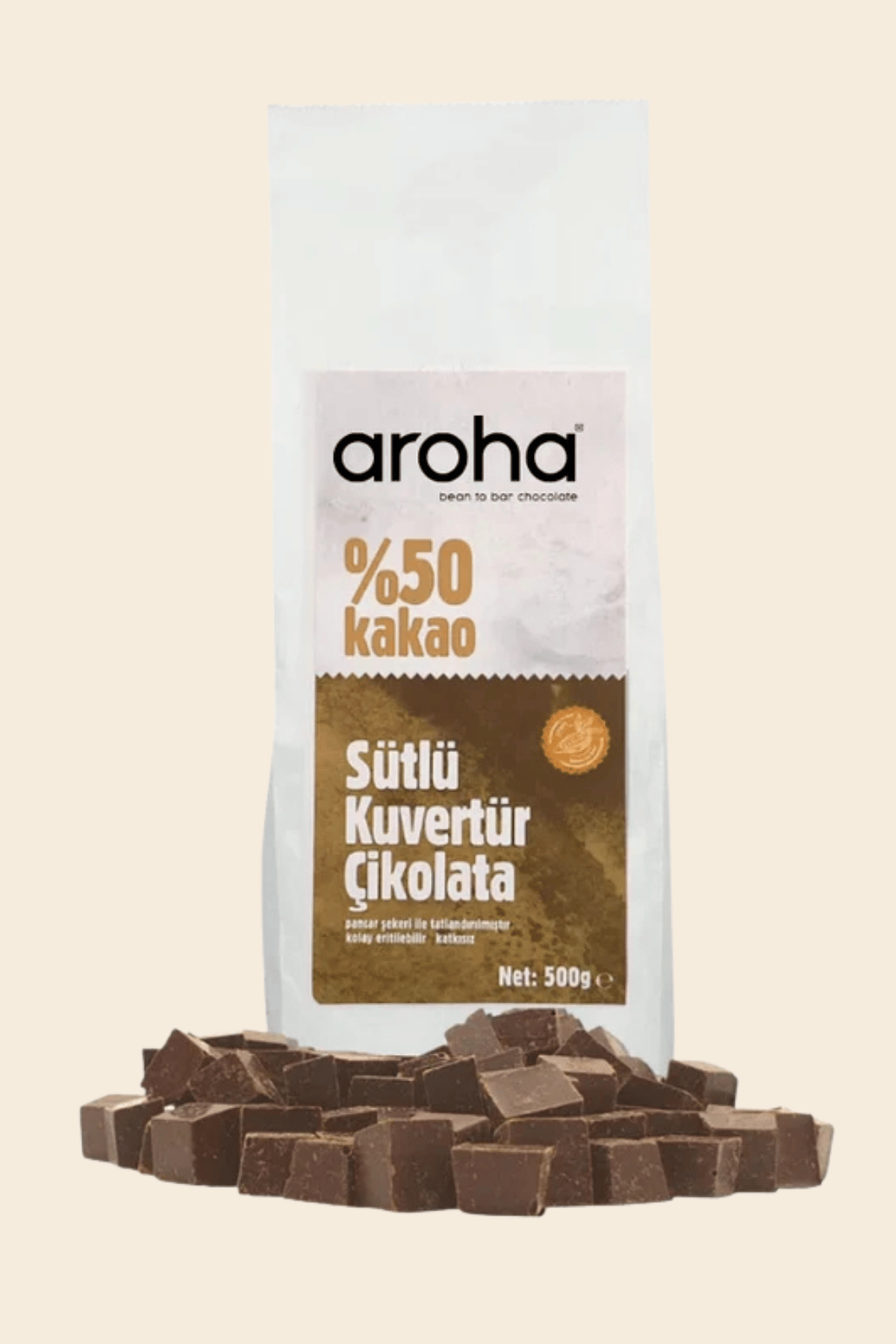 %50 Kakao Sütlü Kuvertür Çikolata 500 g