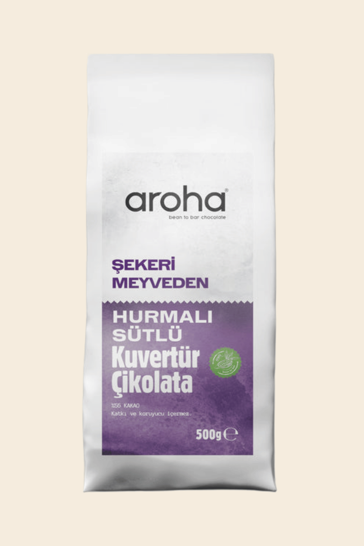 %55 Kakao Hurmalı Sütlü Kuvertür Çikolata 500 g