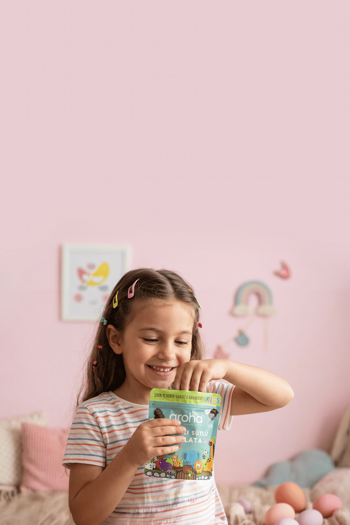 Hurmalı Sütlü Çikolata 45 gr | Şekeri Meyveden | Aroha Kids
