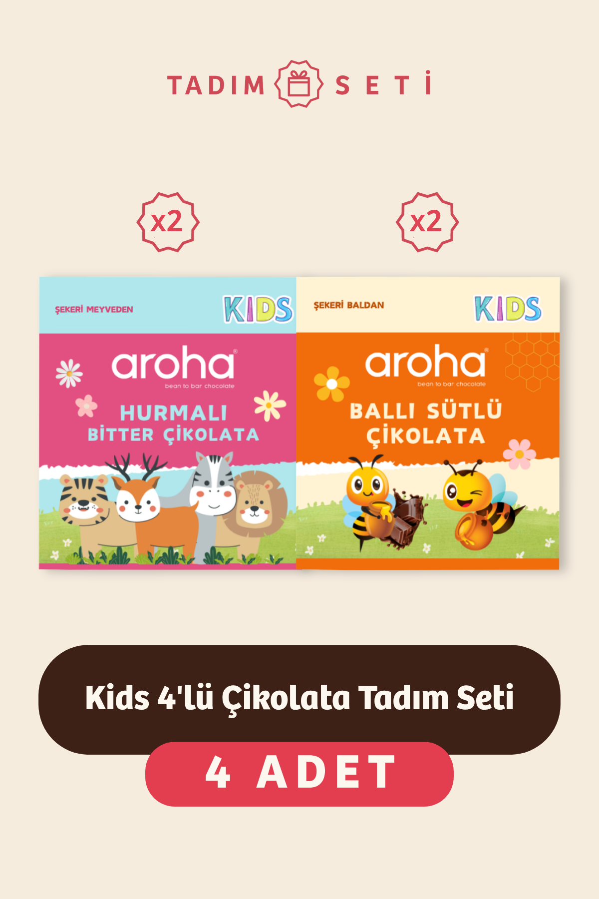 Kids 4'lü Çikolata Tadım Seti