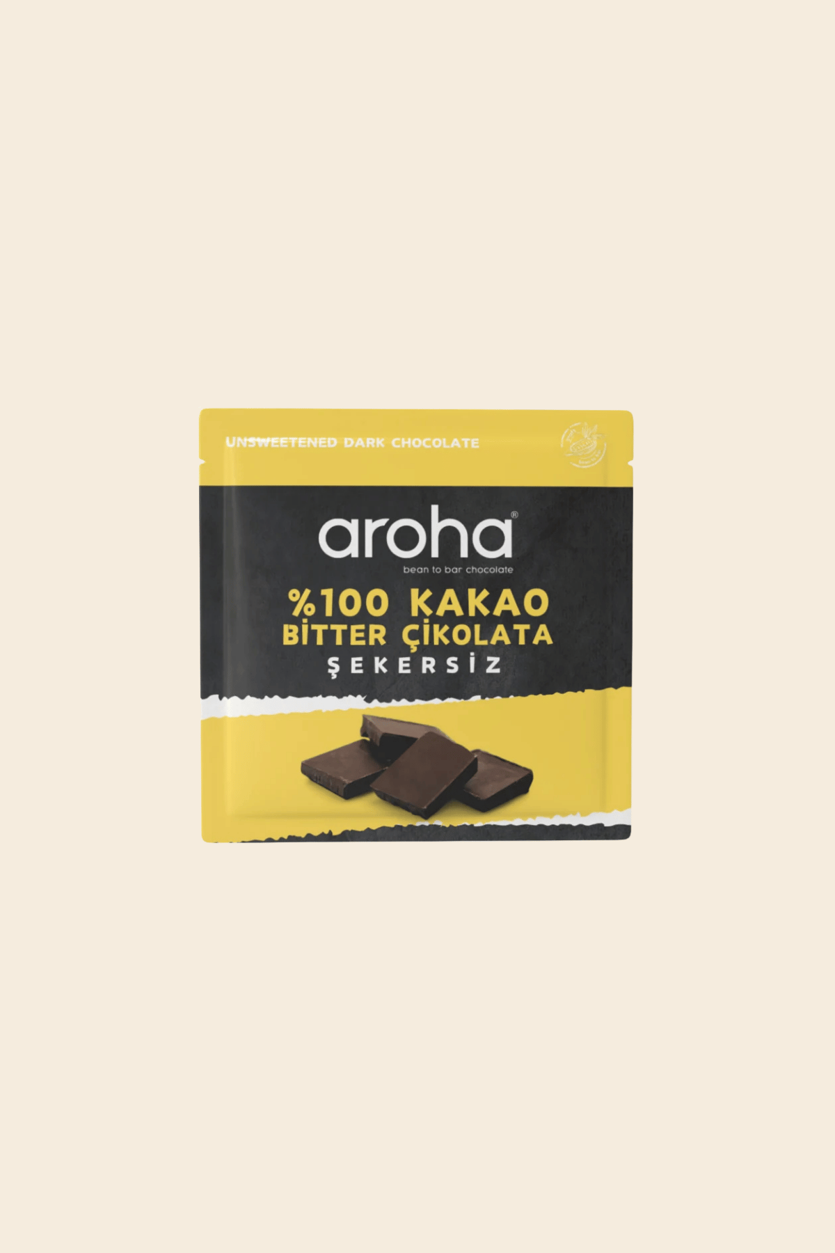 %100 Kakao, Şekersiz Bitter Çikolata - 40 g