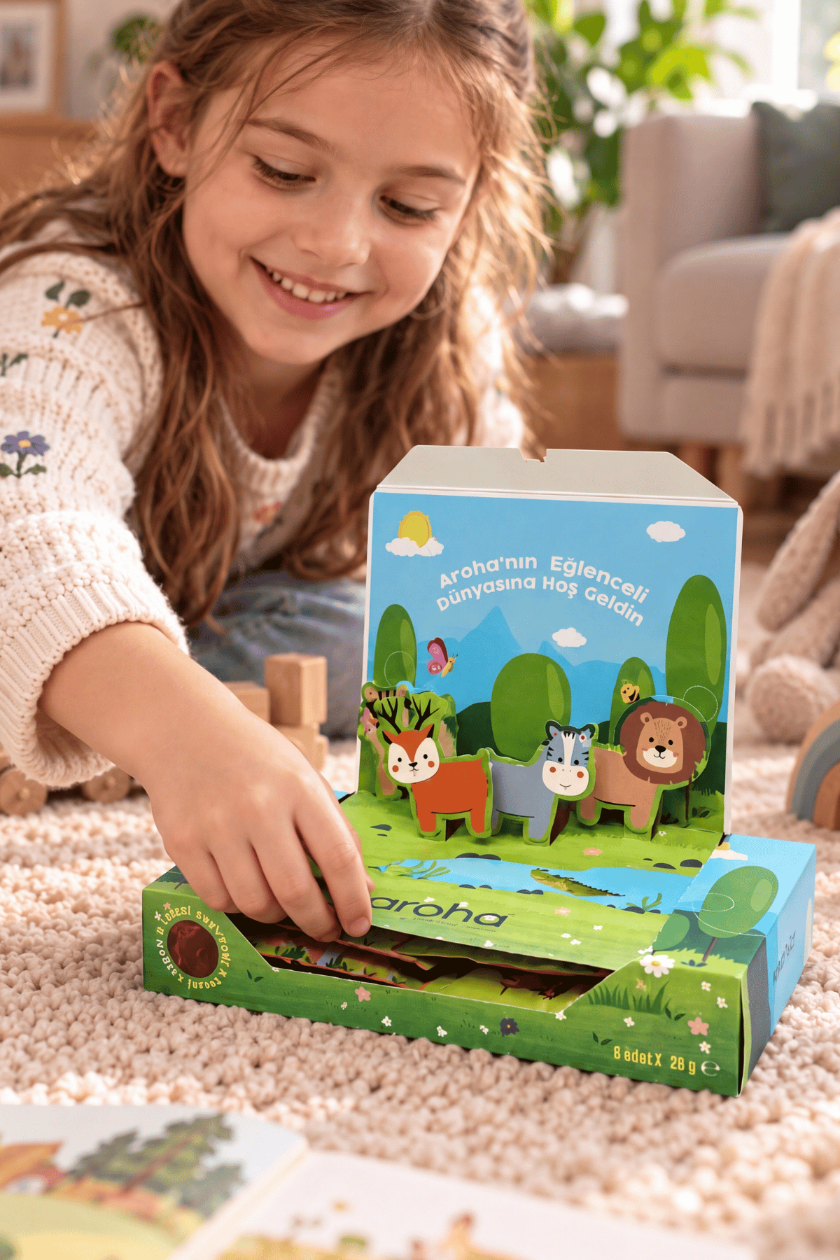 Kids Şeker İlavesiz Çikolata - 3 Boyutlu Kutu