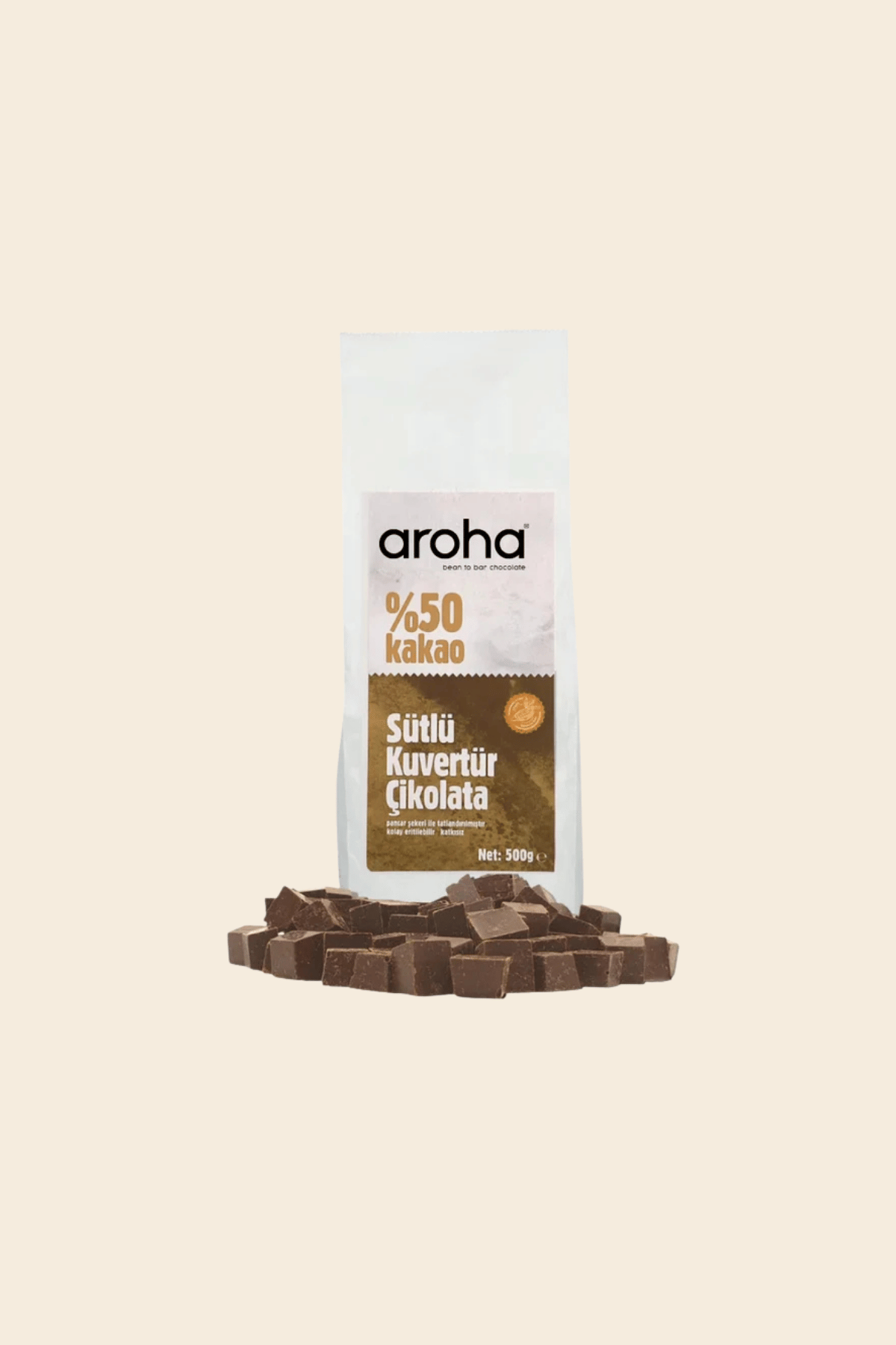 %50 Kakao Sütlü Kuvertür Çikolata 500 g