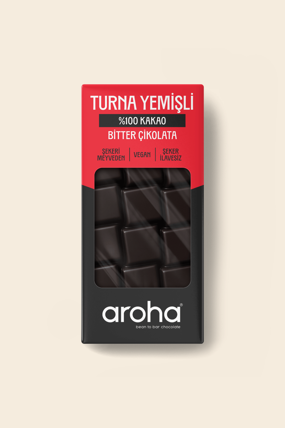 %100 Kakao Turna Yemişli Şeker İlavesiz Bitter Çikolata - 110 g