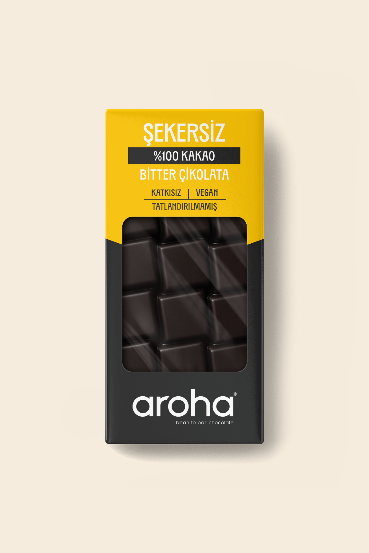 %100 Kakao Şekersiz Bitter Çikolata 80 g