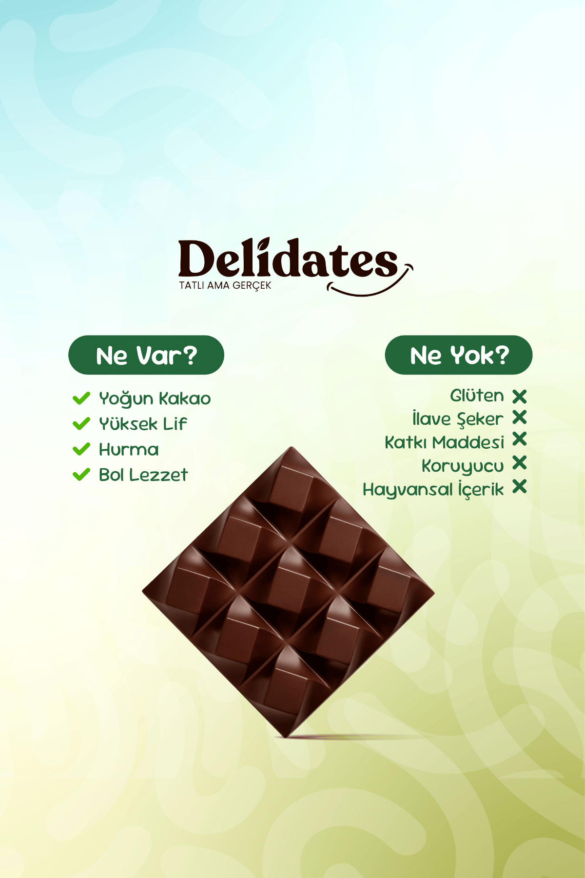 Delidates Hurmalı Bitter Çikolata