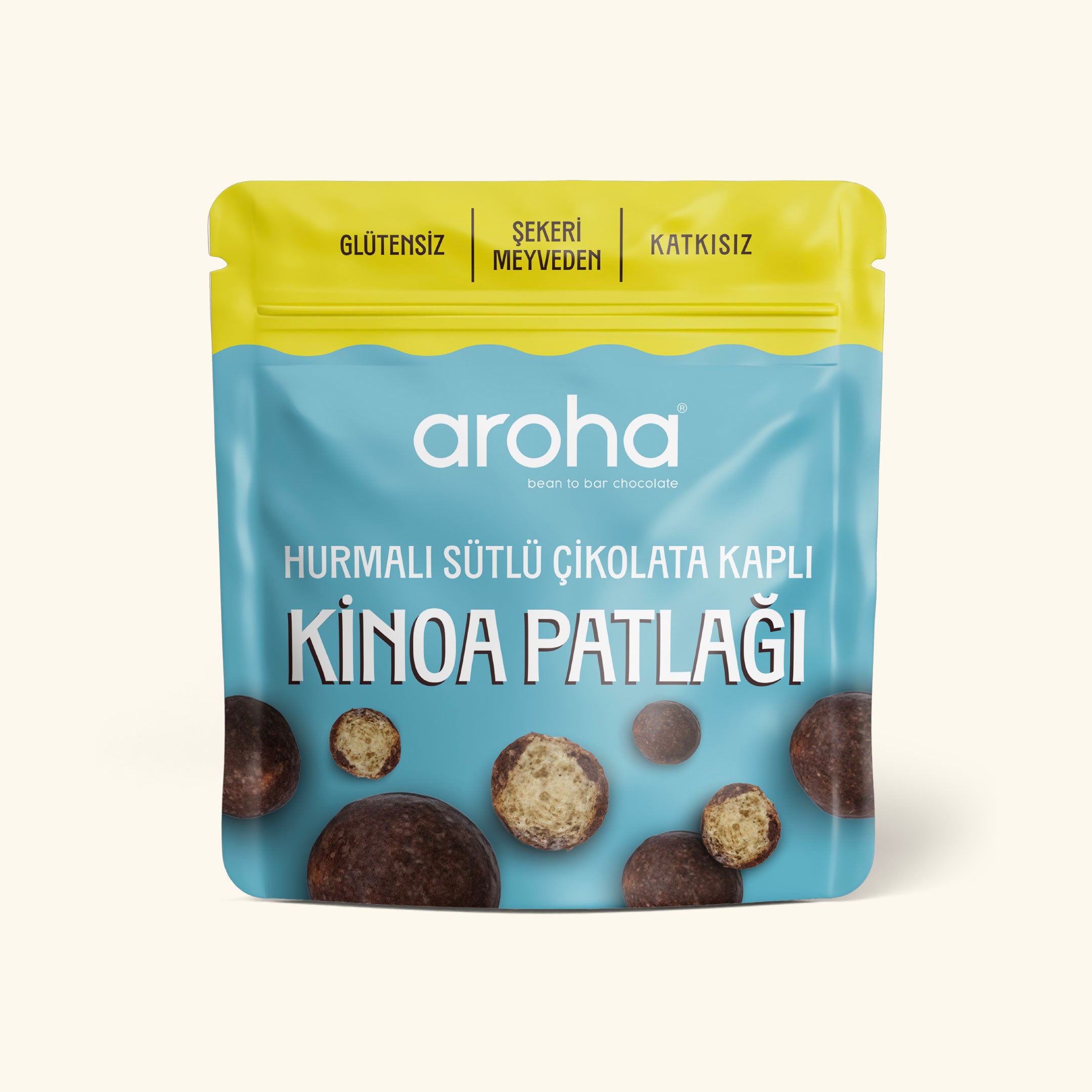 Hurmalı Sütlü Çikolata Kaplı Kinoa Patlağı