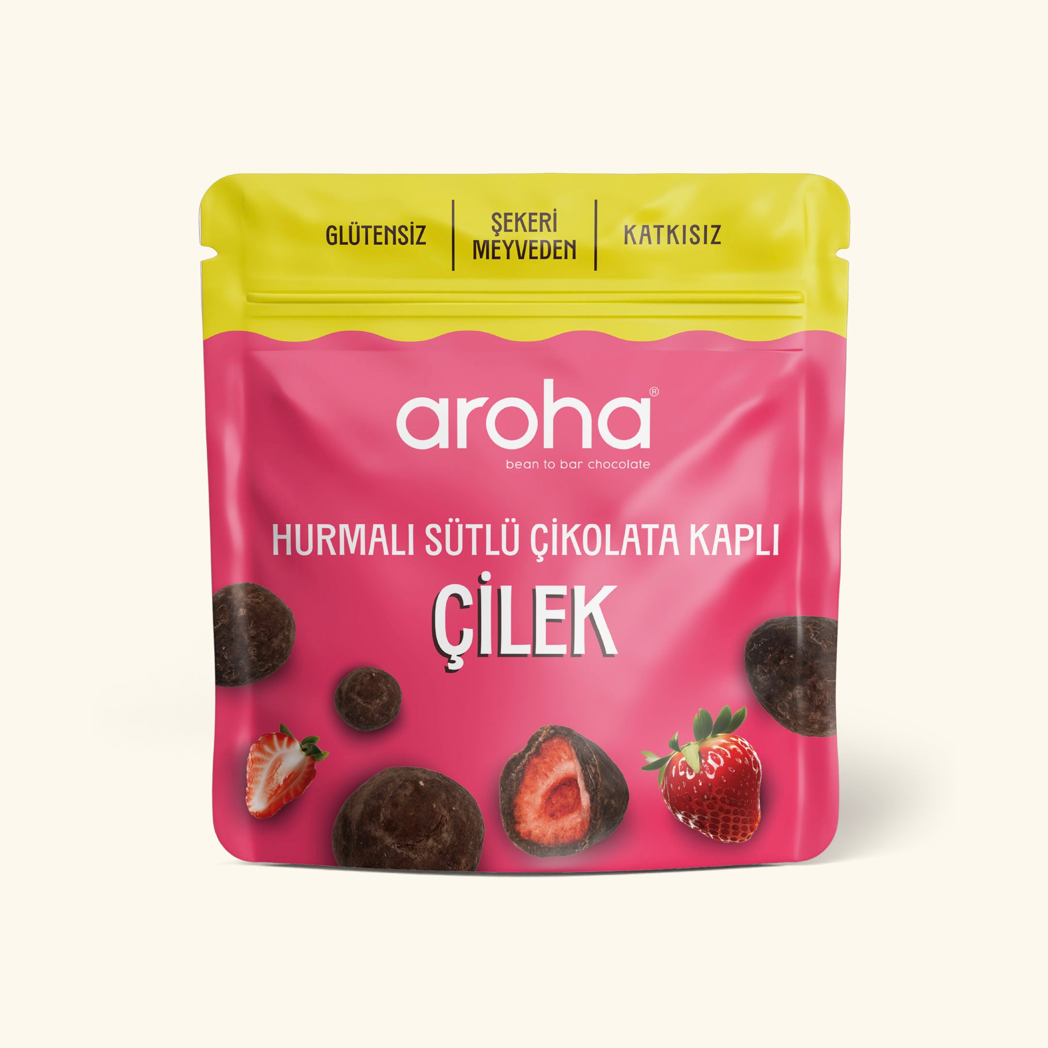 Hurmalı Sütlü Çikolata Kaplı Çilek