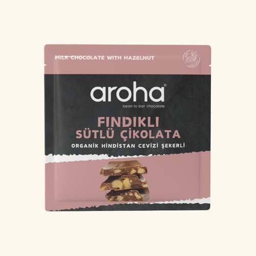 Fındıklı Sütlü Organik Hindistan Cevizi Şekerli Çikolata - 40 g