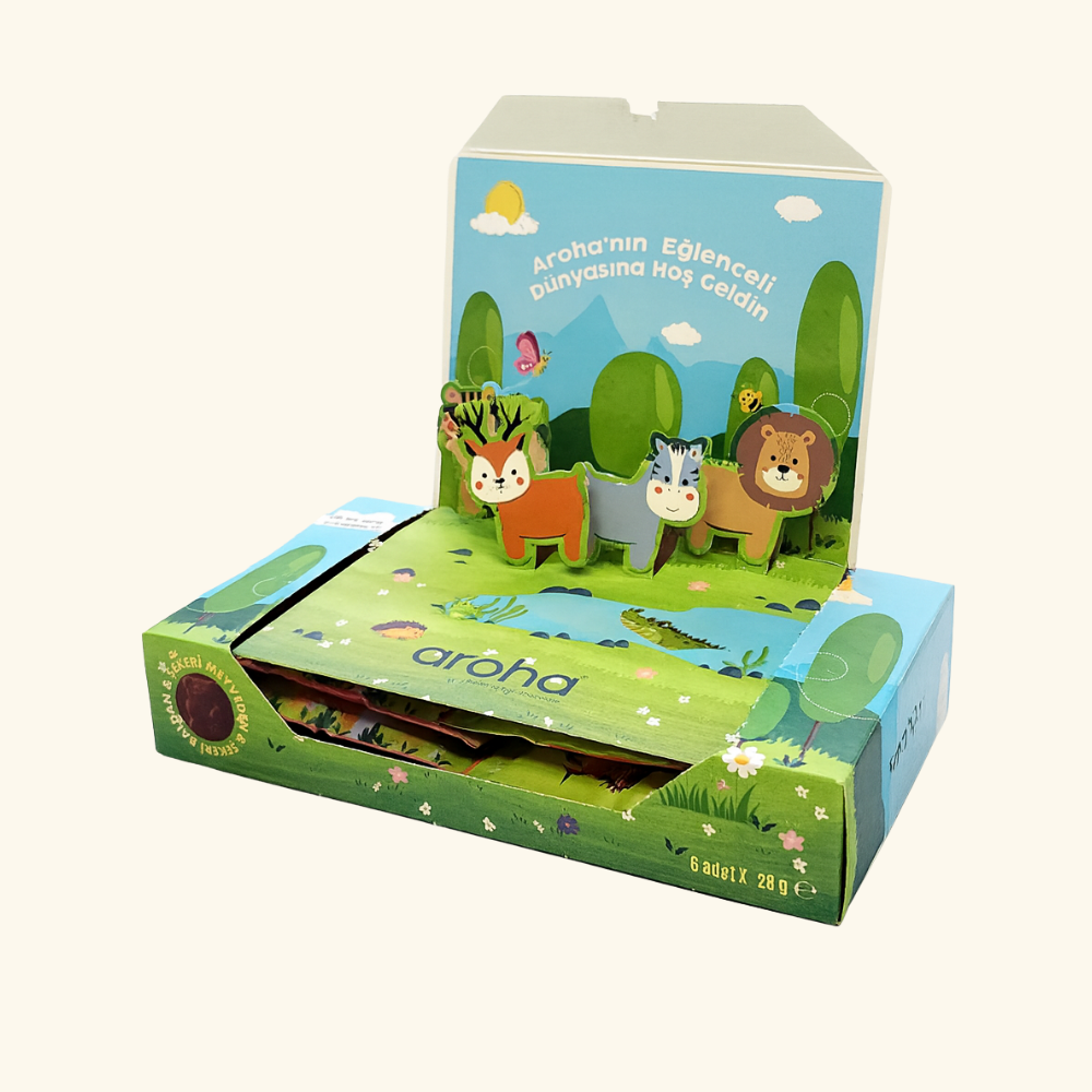 Kids Şeker İlavesiz Çikolata - 3 Boyutlu Kutu