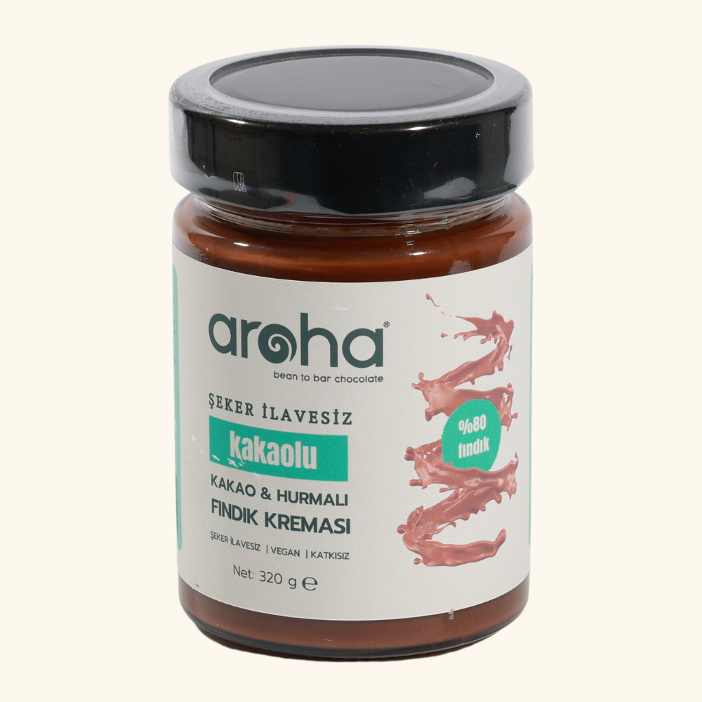 Kakaolu & Hurmalı Fındık Kreması %80 Fındık - Şeker İlavesiz - 320 g