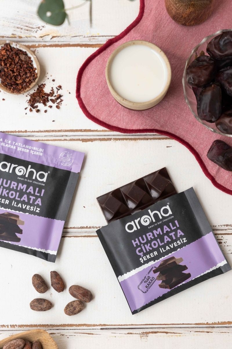 %60 Kakao Hurmalı Bitter Çikolata Şeker İlavesiz - 40 g