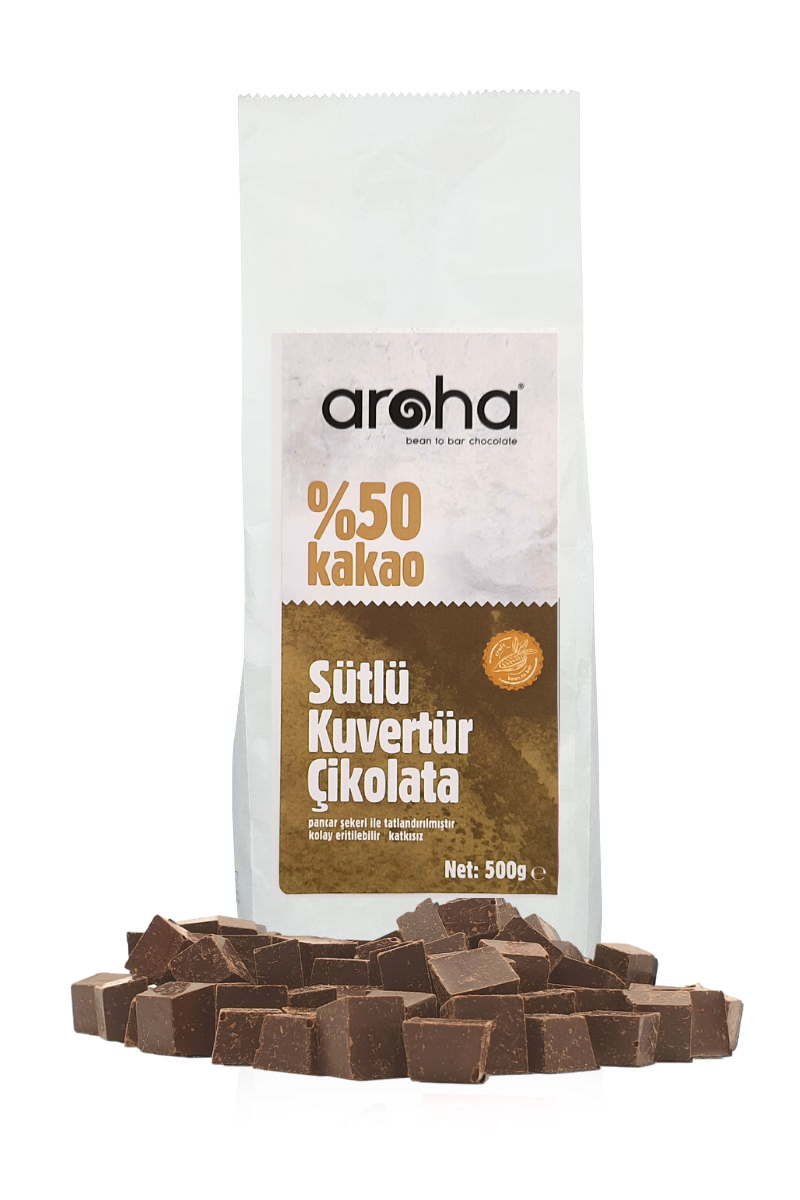 %50 Kakao Sütlü Kuvertür Çikolata 500 g