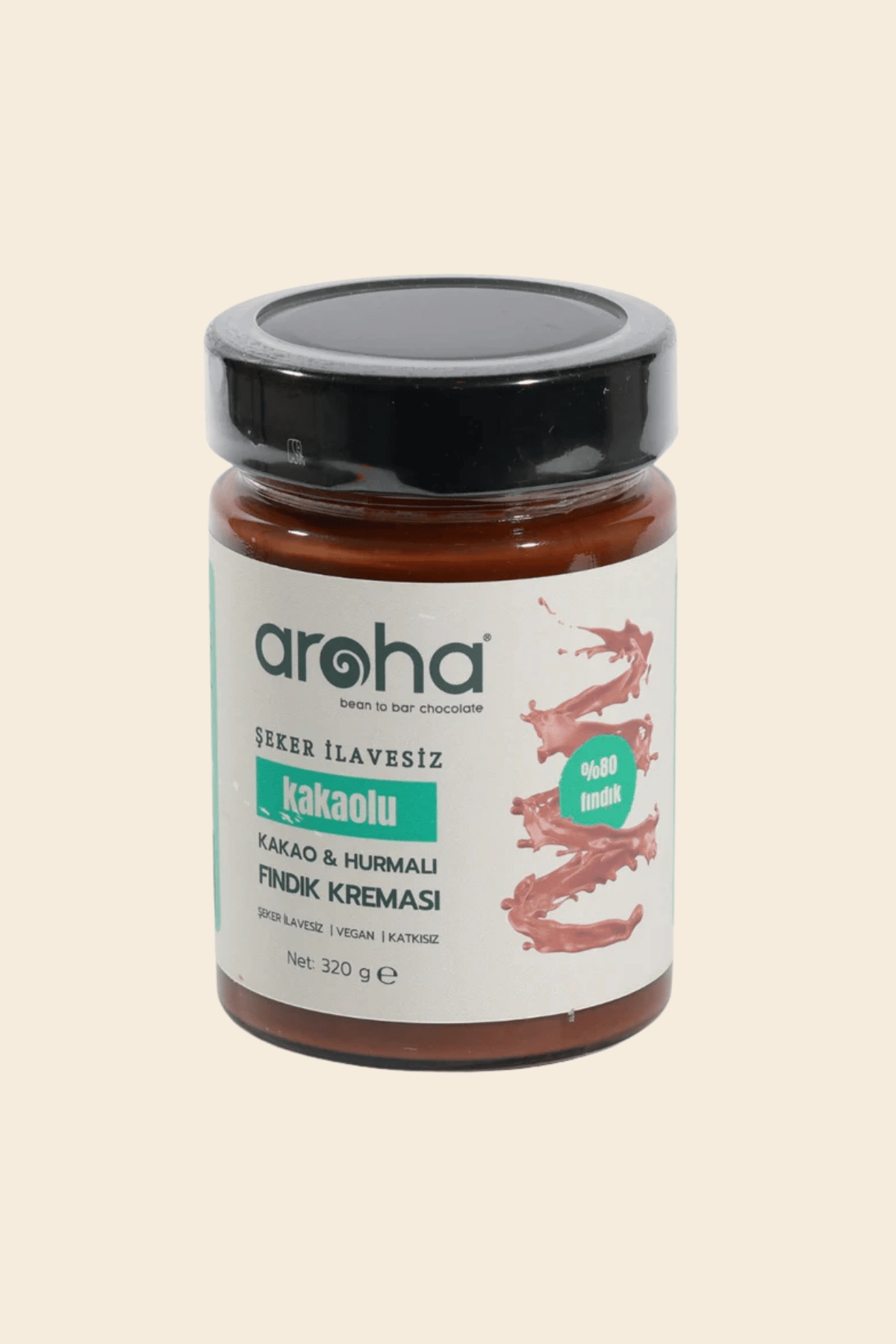 Kakaolu & Hurmalı Fındık Kreması %80 Fındık - Şeker İlavesiz - 320 g