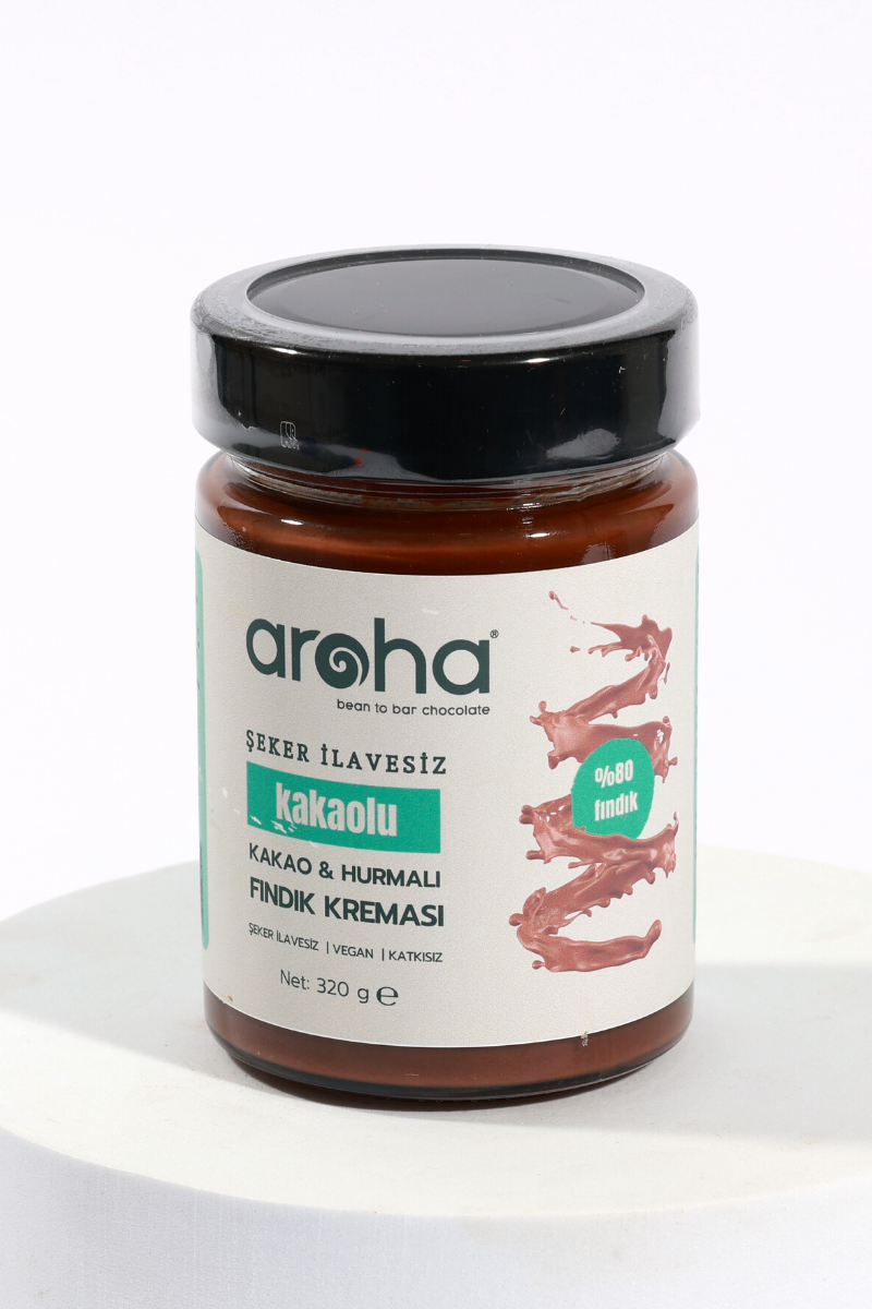 Kakaolu & Hurmalı Fındık Kreması %80 Fındık - Şeker İlavesiz - 320 g