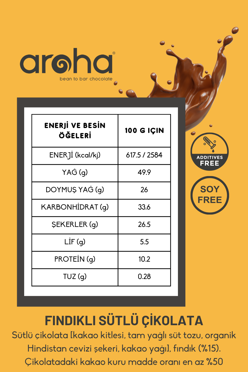 Fındıklı Sütlü Organik Hindistan Cevizi Şekerli Çikolata - 40 g