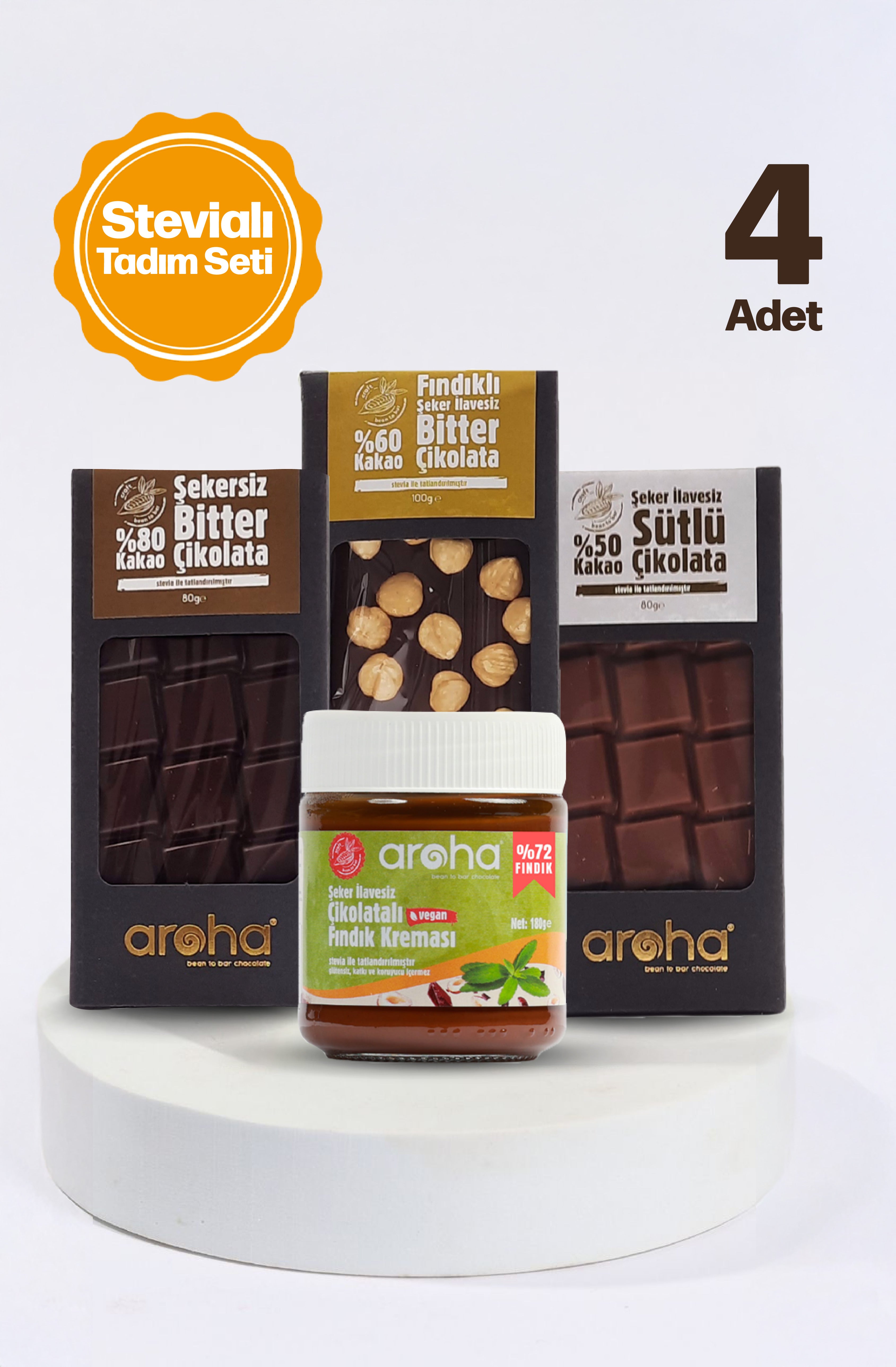 Stevialı Çikolata Tadım Seti