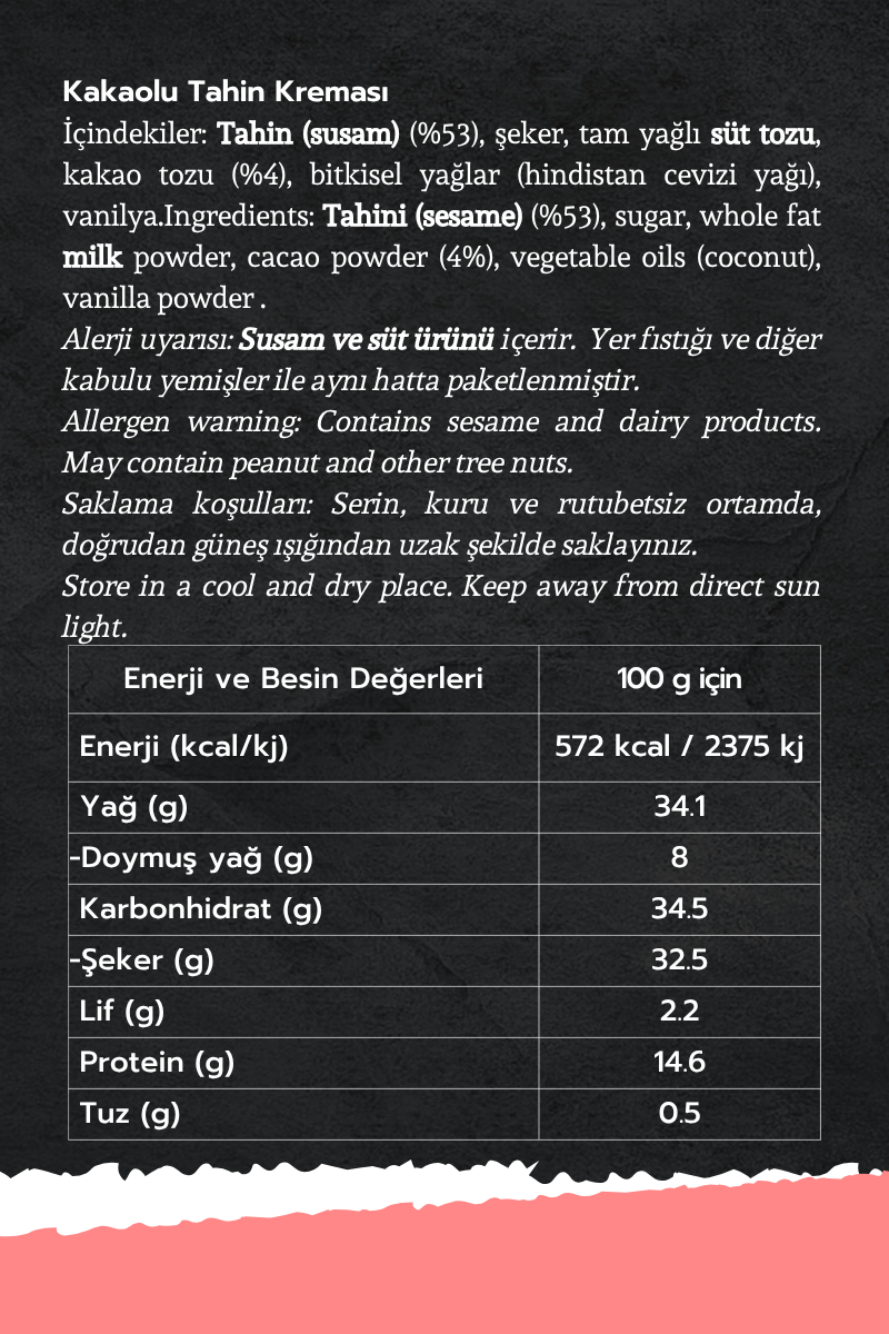 Tahin Kreması Tadım Seti | Vanilyalı & Kakaolu