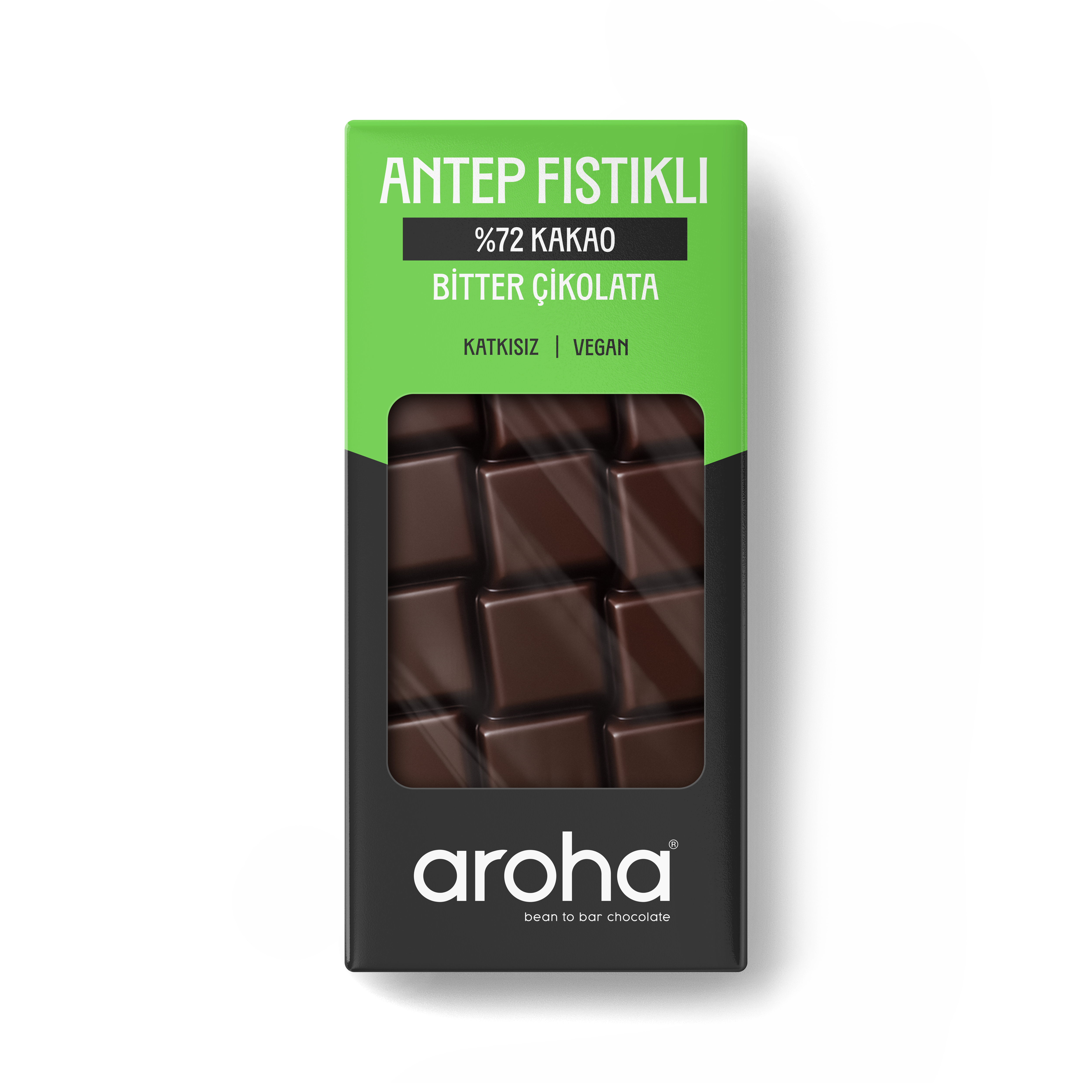 %72 Kakao Antep Fıstıklı Bitter Çikolata 100 g