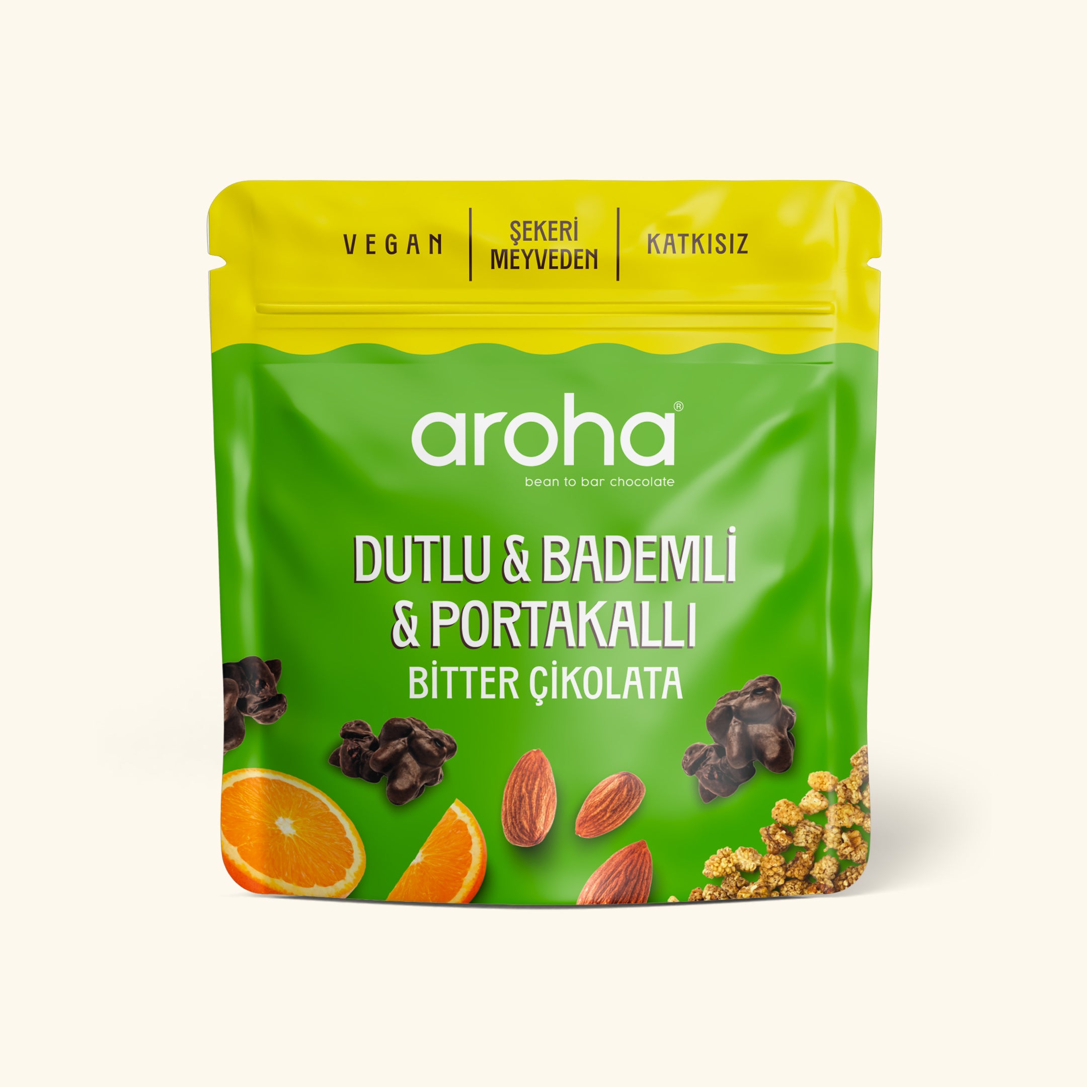 Dutlu Bademli Portakallı Bitter Çikolata