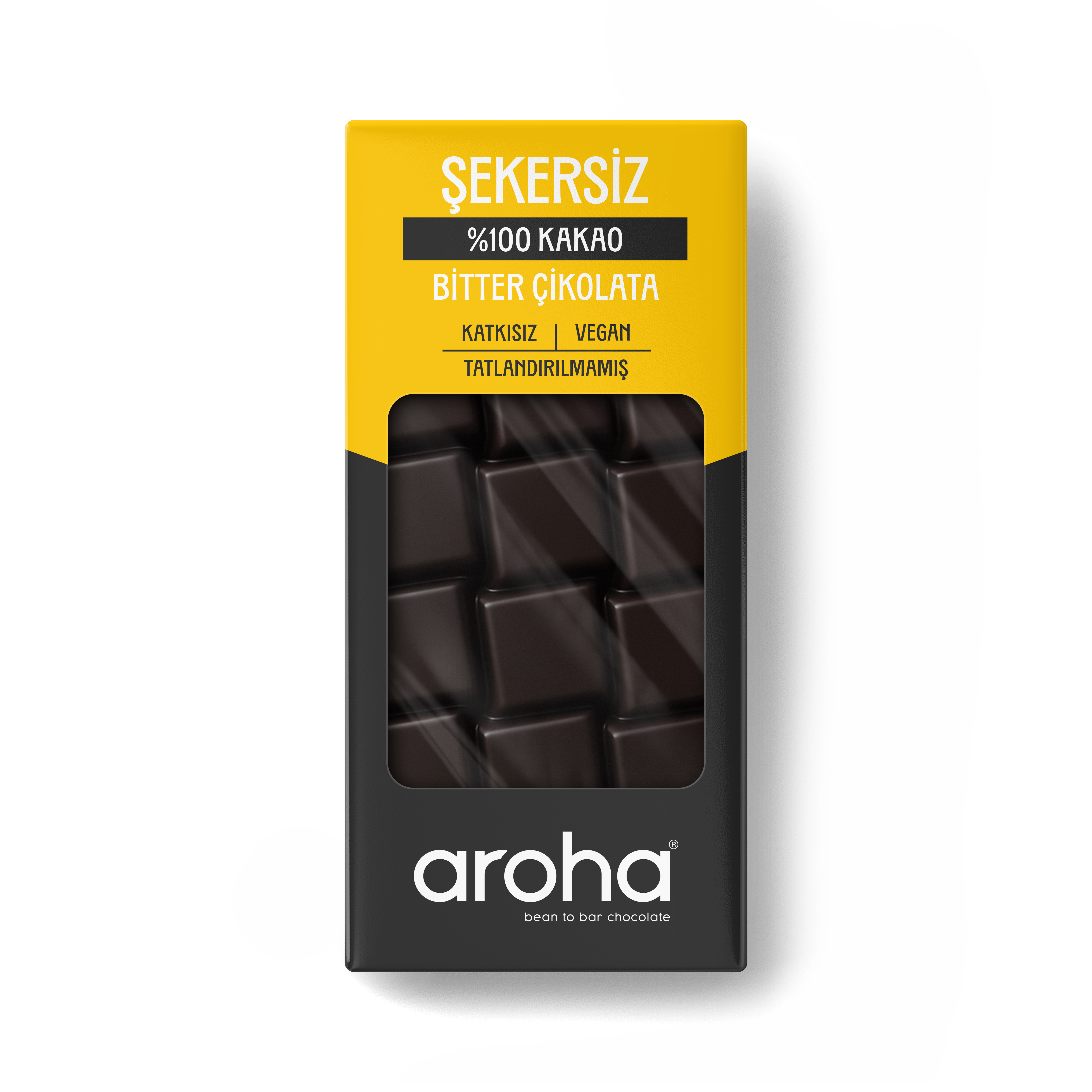 %100 Kakao Şekersiz Bitter Çikolata 80 g