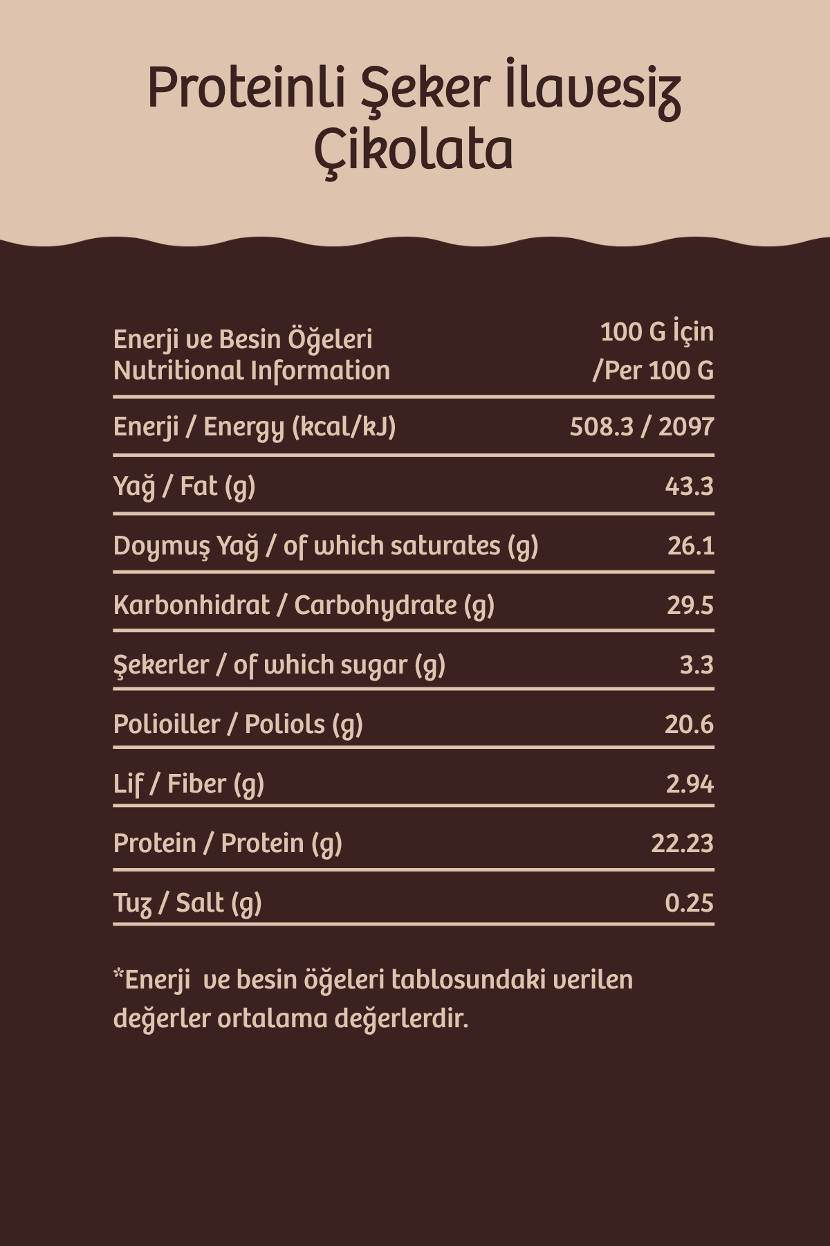 Proteinli Şeker İlavesiz Çikolata 40 g